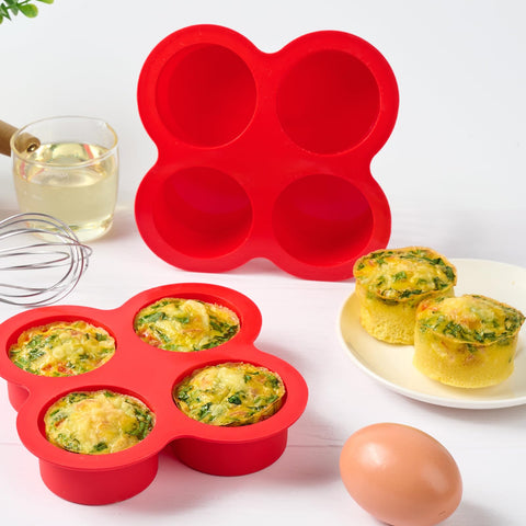 Puyeipt moldes huevo bocaditos silicona, 4 copas