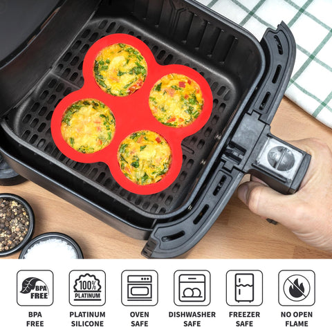 Puyeipt moldes mini tartas para horneado, 4 copas