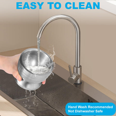 Pwkauka limpieza-facil: acero inoxidable que se lava con facilidad.