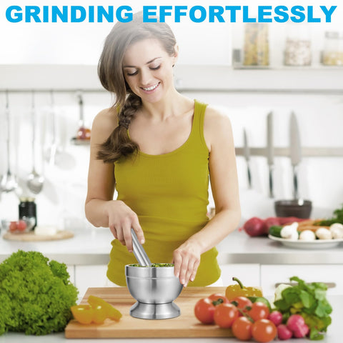 Pwkauka pilon-ergonomico: manejo cómodo para triturar hierbas.