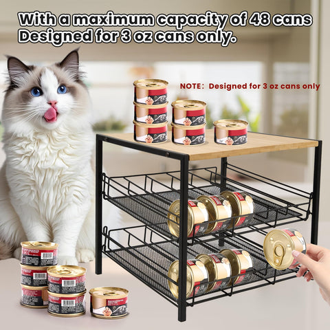 PWSOMJ Organizador de latas para gatos, montaje fácil y rápido