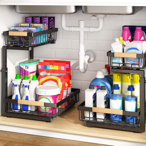PXRACK organizador bajo lavabo con diseño en C para maximizar espacio.