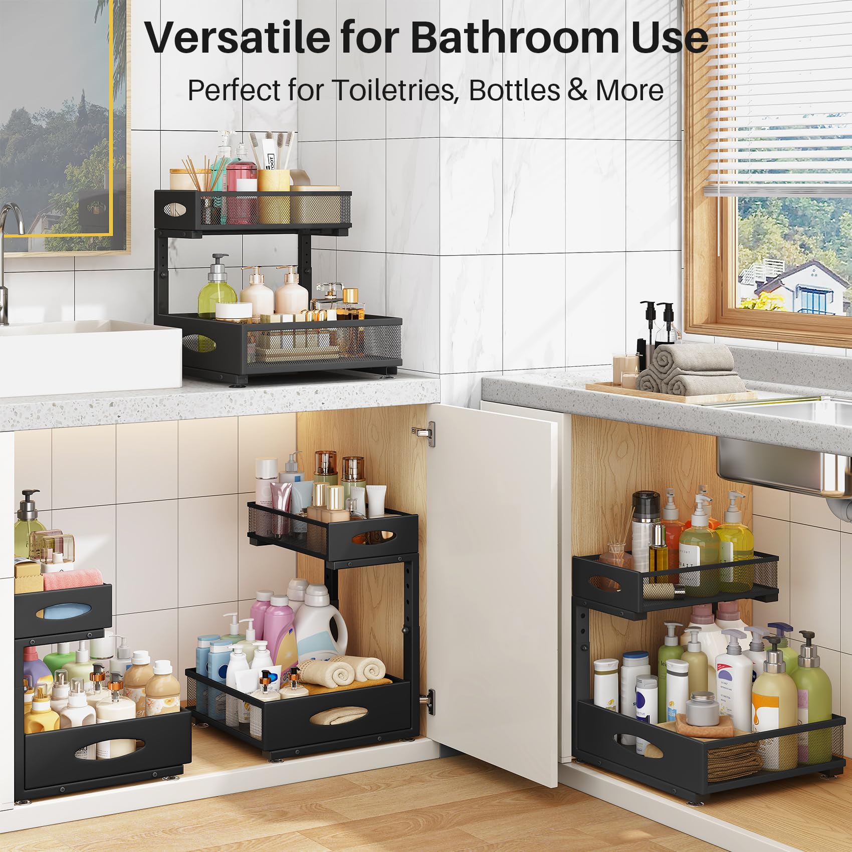 PXRACK uso versátil para cocina, baño, despensa y lavandería.