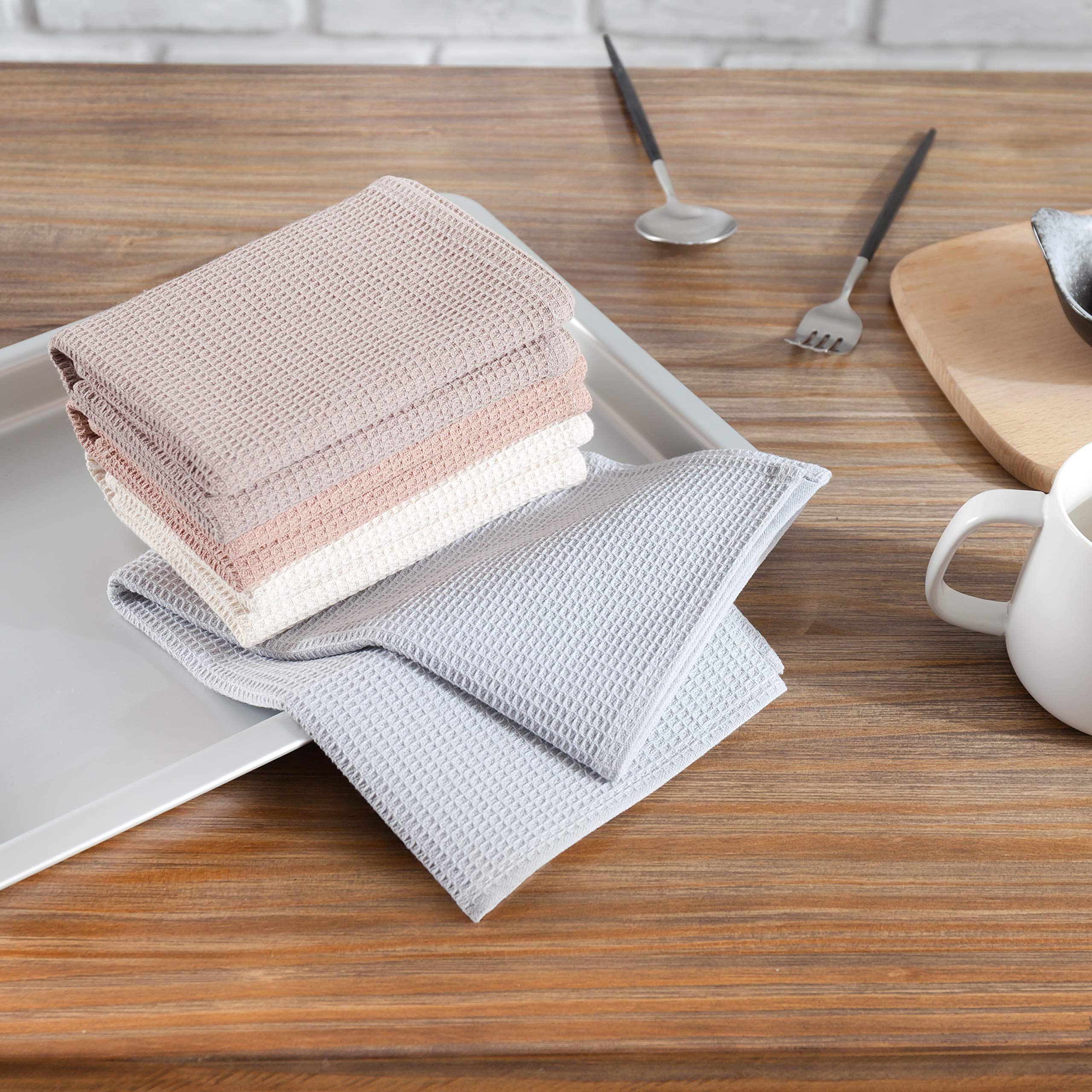 PY HOME & SPORTS conjunto de cuatro toallas 17x25 para la cocina.