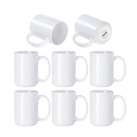 Taza PYD Life blanca de 15 oz para impresión, compatibles con Cricut.