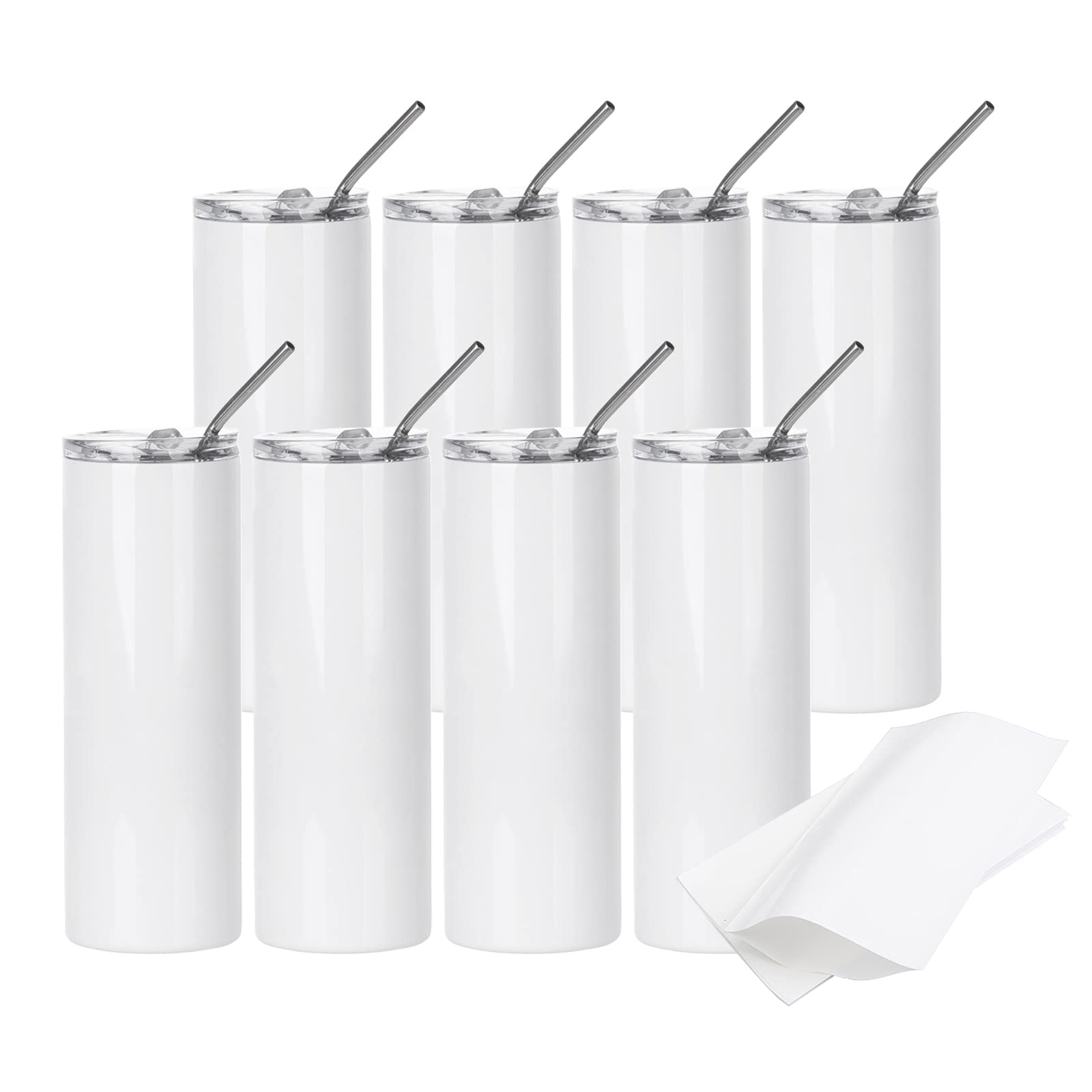 Taza PYD Life sublimación 20 oz, blanca y recta, ideal para diseños brillantes.