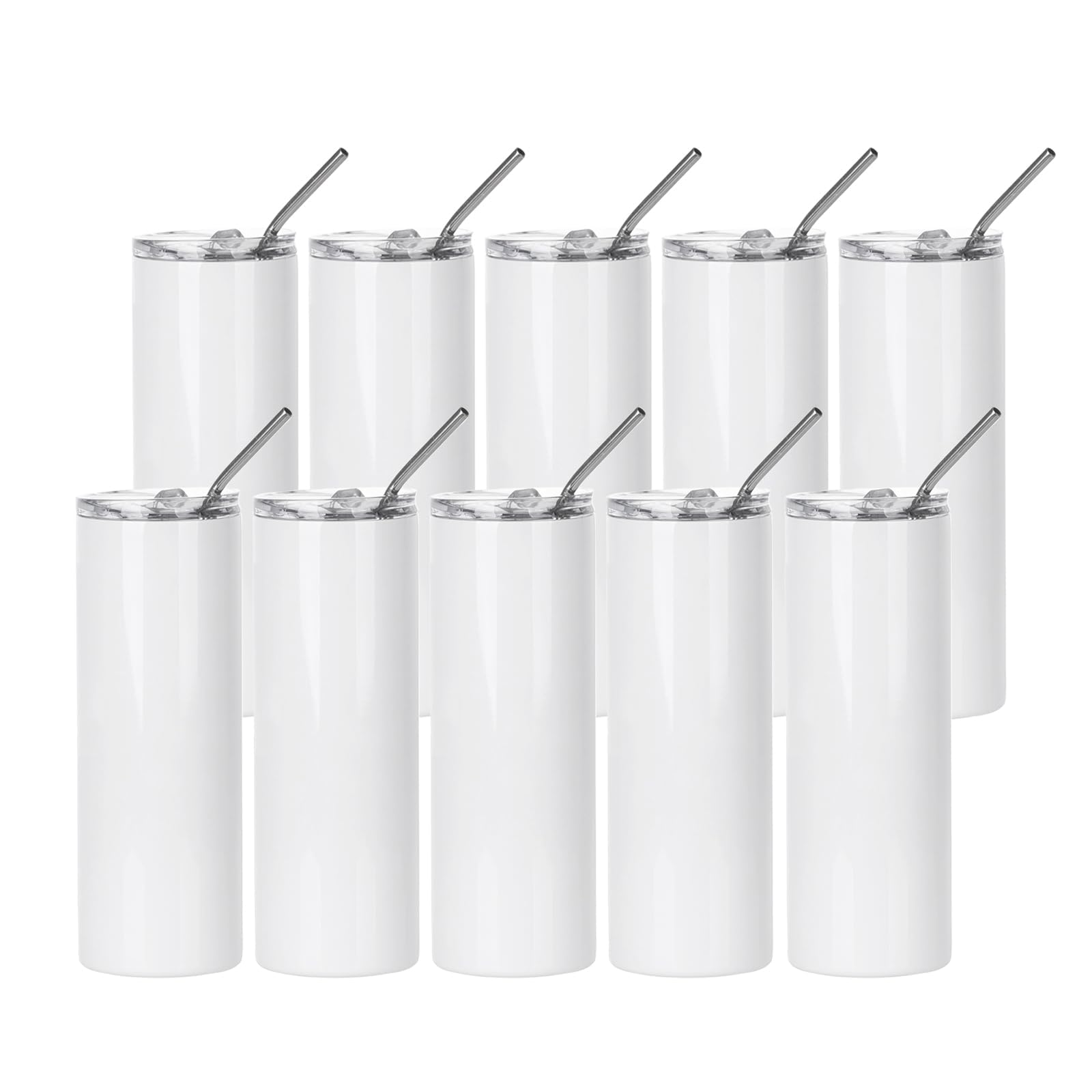Vaso PYD Life 20 onzas, cuerpo recto blanco, ideal para impresión completa