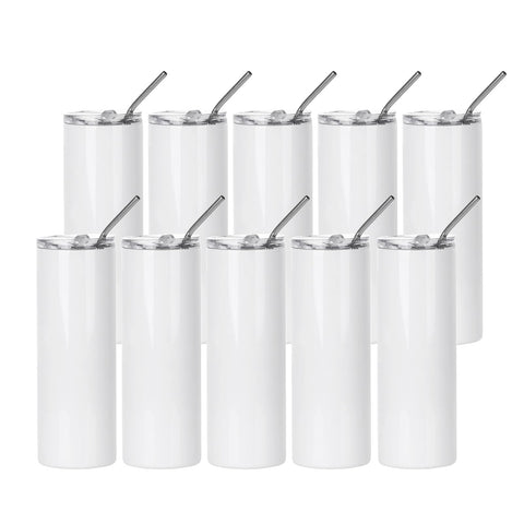 Vaso PYD Life 20 onzas, cuerpo recto blanco, ideal para impresión completa
