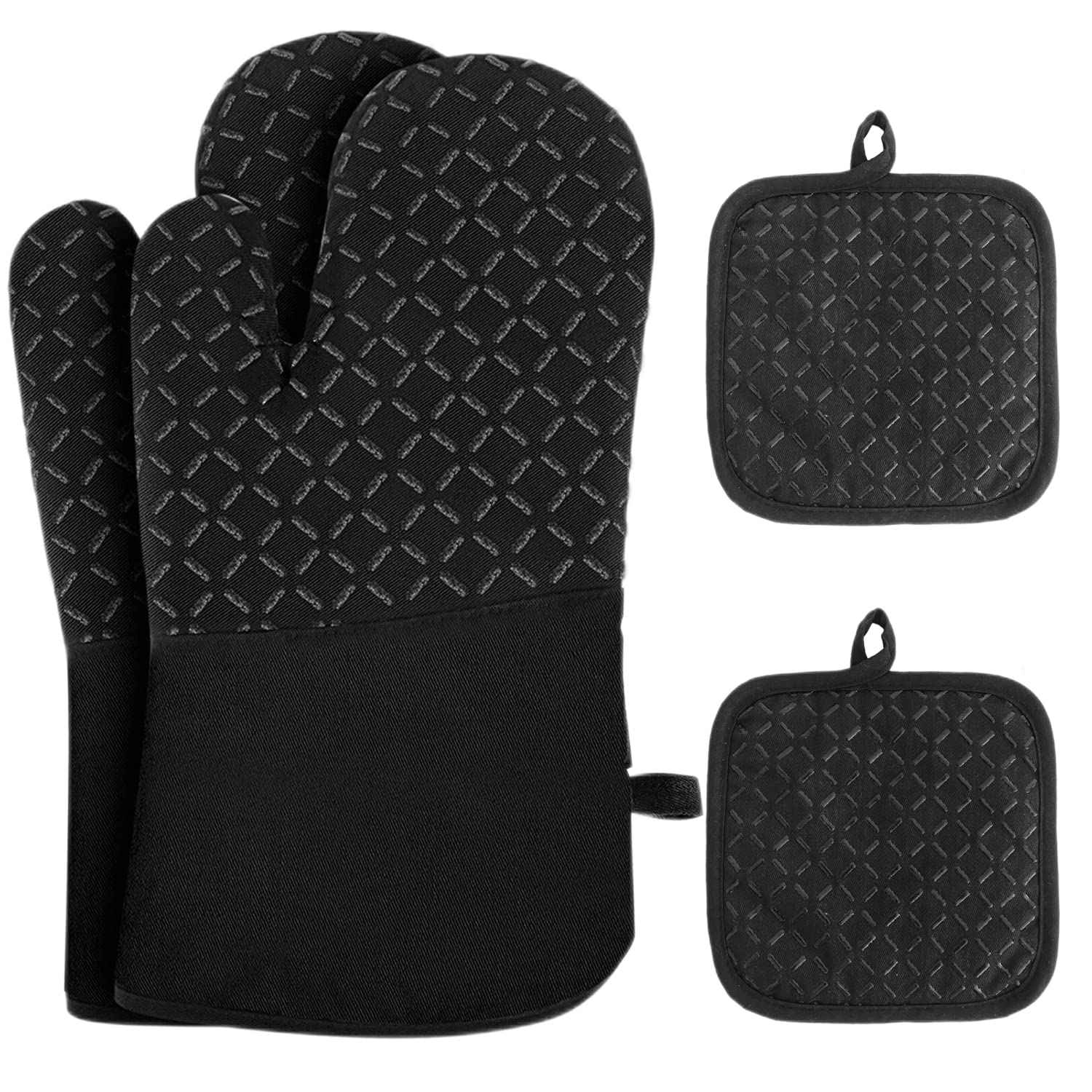 Guantes Pynqdfu de silicona resistentes al calor hasta 500°F para hornear seguro.