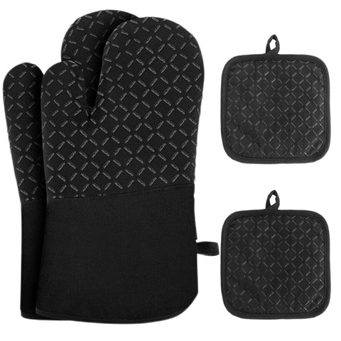 Guantes Pynqdfu de silicona resistentes al calor hasta 500°F para hornear seguro.