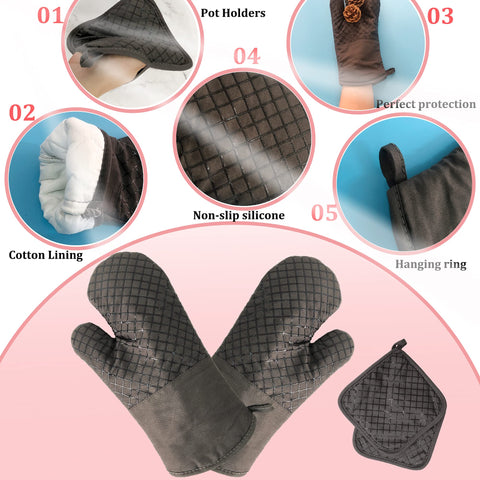 Guantes largos Pynqdfu con interior de algodón reciclado y protección para manos, muñecas y antebrazos.