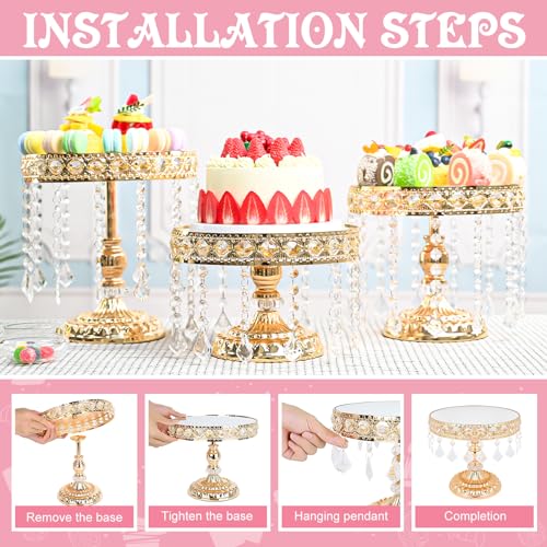PYQTH base tarta grande, soporte estable para pasteles de boda o banquete