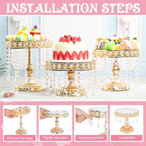 PYQTH base tarta grande, soporte estable para pasteles de boda o banquete