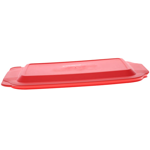 Tapa roja Pyrex 233PC verificación de compatibilidad con bandejas 233