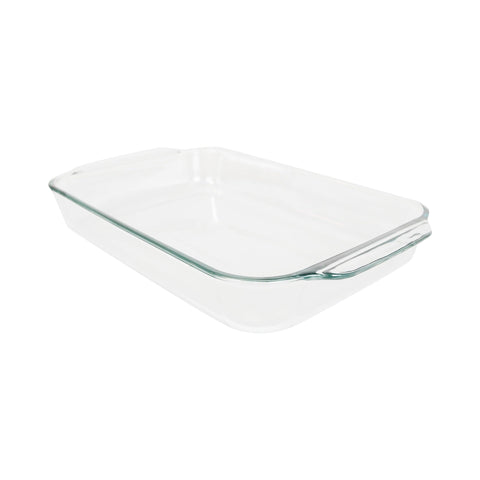 Pyrex 234 Basicos: bandeja de vidrio claro para ver la cocción.