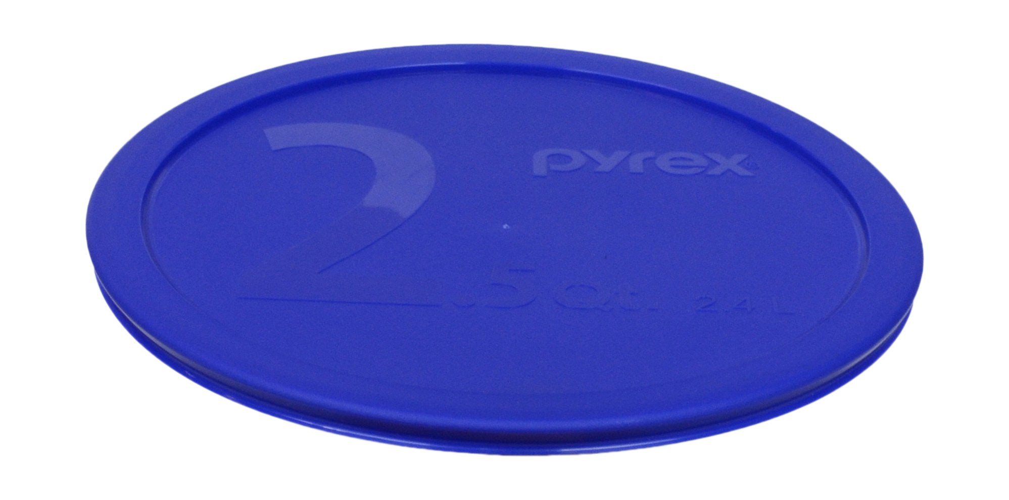 Tapa de repuesto Pyrex para tazón azul 2.5 qt, ideal para almacenamiento seguro en el refrigerador.