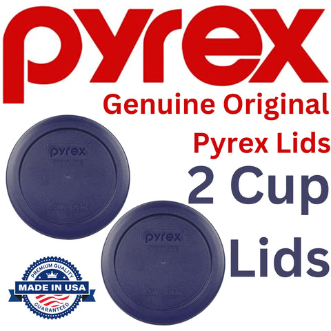 Dos tapas Pyrex 7200-PC azul, útiles para porciones de 2 tazas y conservación