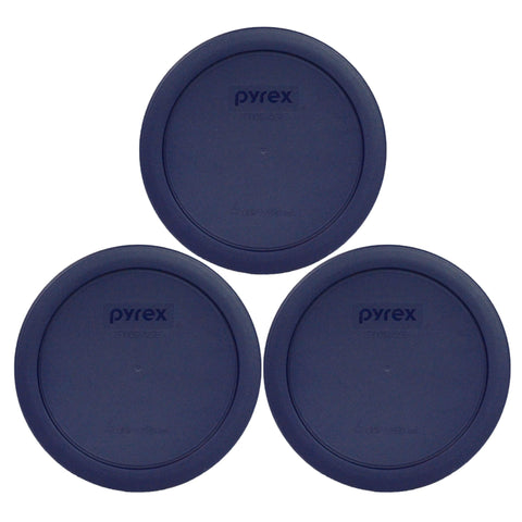 Pyrex 7201-PC tapas azules para recipientes de 4 tazas, sellan herméticamente para conservar frescura.