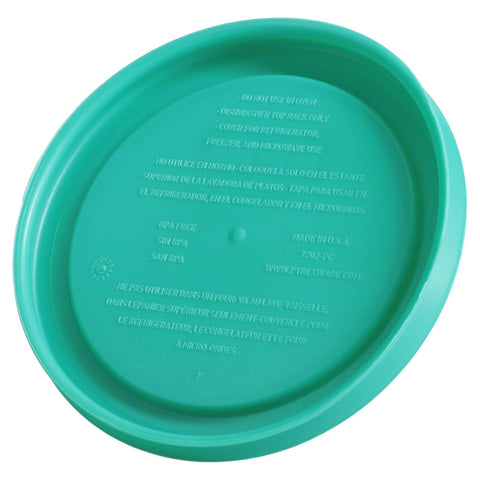 Tapa verde Pyrex duradera, apta para lavavajillas en la rejilla superior