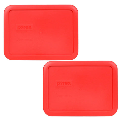 Tapas rojas Pyrex 7210-PC para recipientes de 3 tazas, ideal para almacenamiento seguro