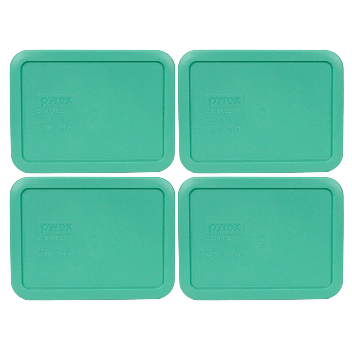Tapadera Pyrex 7210-PC verde claro para frigorífico de tres tazas, conservación segura.