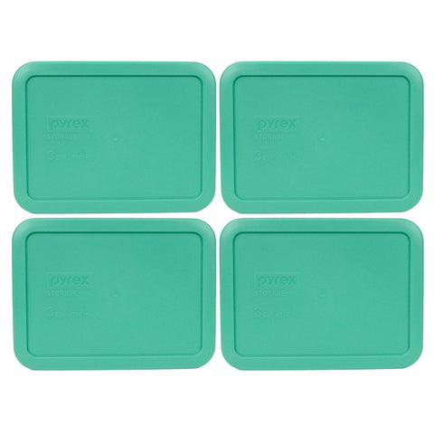 Tapadera Pyrex 7210-PC verde claro para frigorífico de tres tazas, conservación segura.