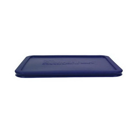 Paquete de dos tapas de repuesto Pyrex 7212-PC azules para recipientes.