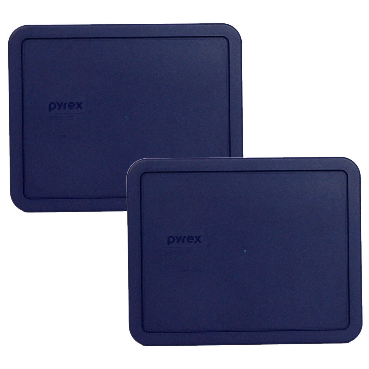 Tapas azules Pyrex 7212-PC para almacenamiento seguro.