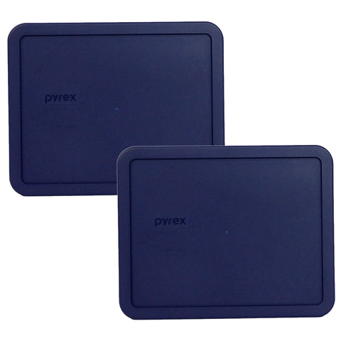 Tapas azules Pyrex 7212-PC para almacenamiento seguro.