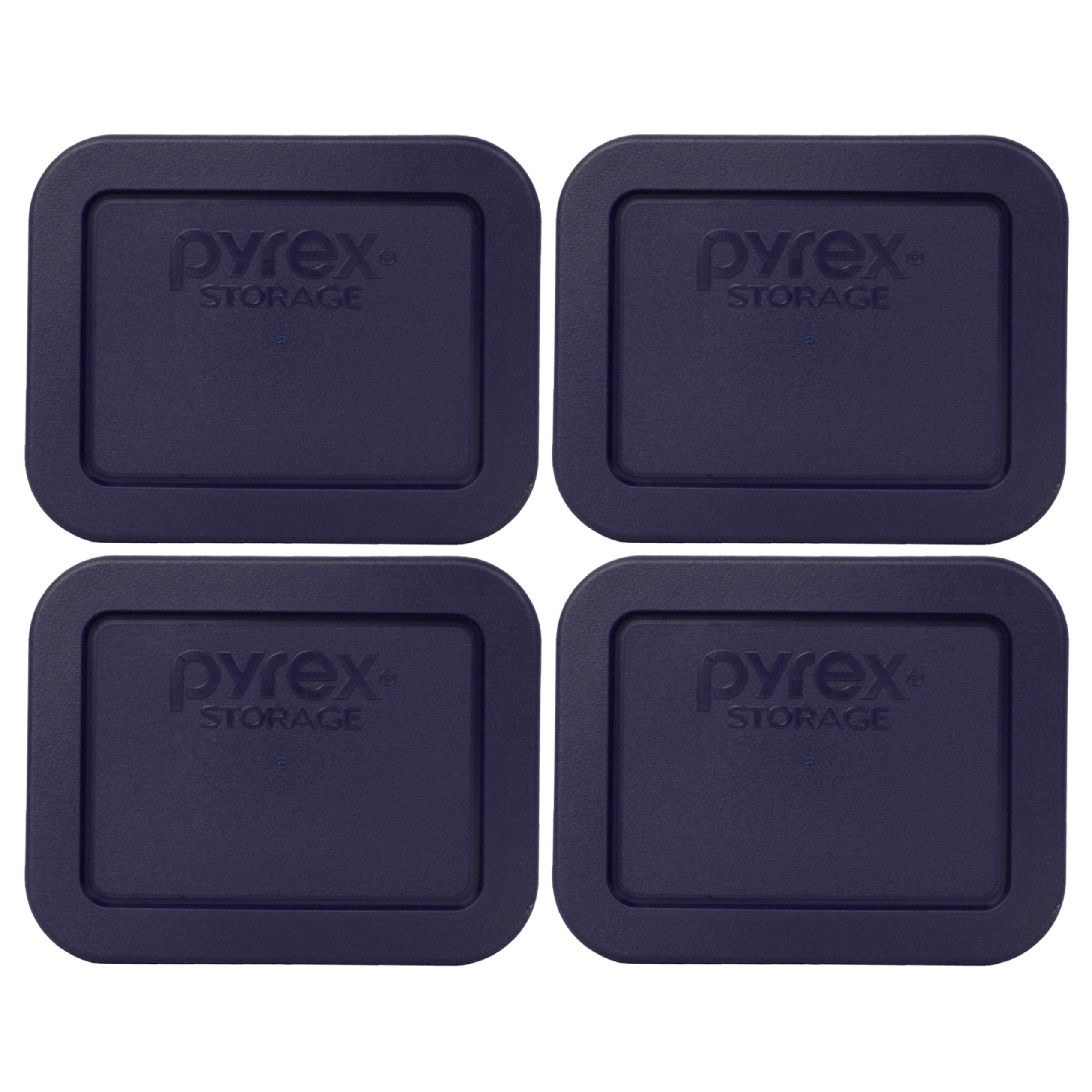 Tapas rectangulares azules Pyrex 1.9 cup para almacenamiento hermético