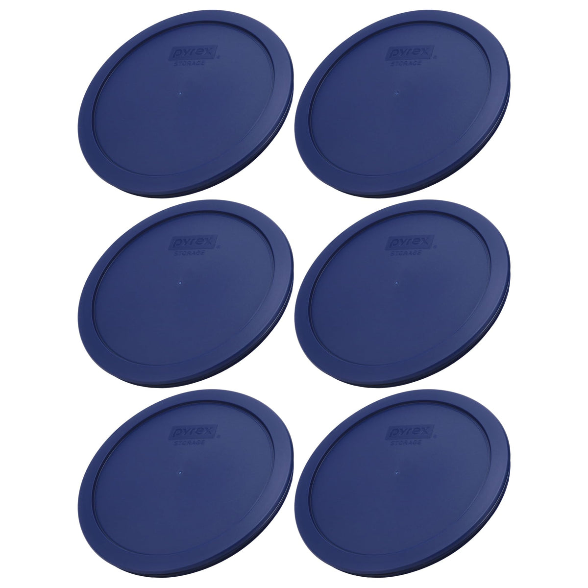 Tapa azul Pyrex 7402-PC con ajuste seguro para bowls compatibles.