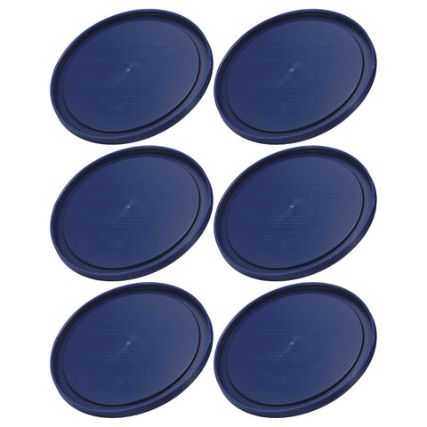 Tapa azul Pyrex 7402-PC apta para microondas para recalentar.