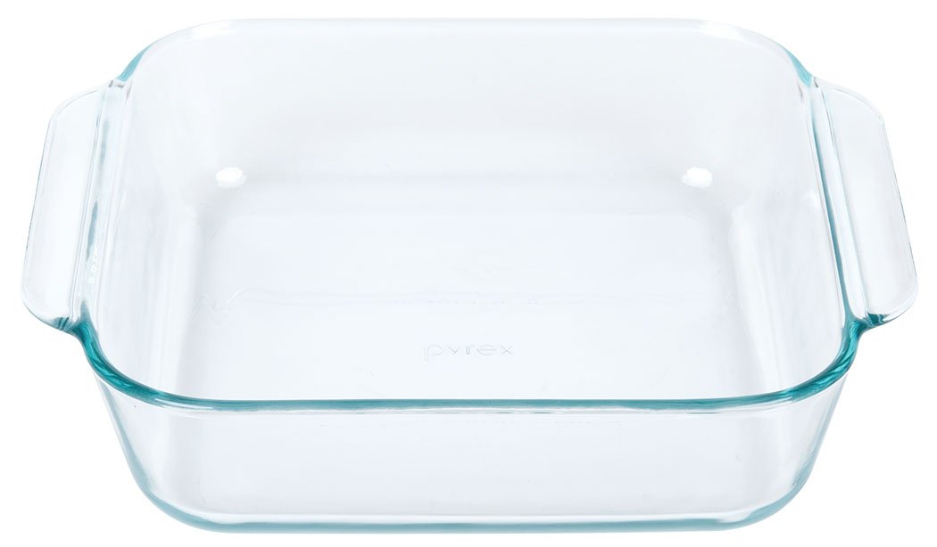 Pyrex Basics 8 cuadrado cristal claro, vidrio no poroso evita retener olores.