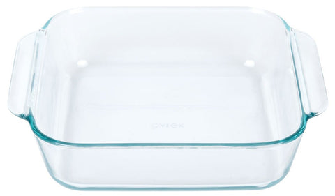 Pyrex Basics 8 cuadrado cristal claro, vidrio no poroso evita retener olores.