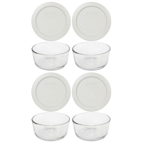 Pyrex cuencos de vidrio de 2 tazas para porciones fáciles y seguras.
