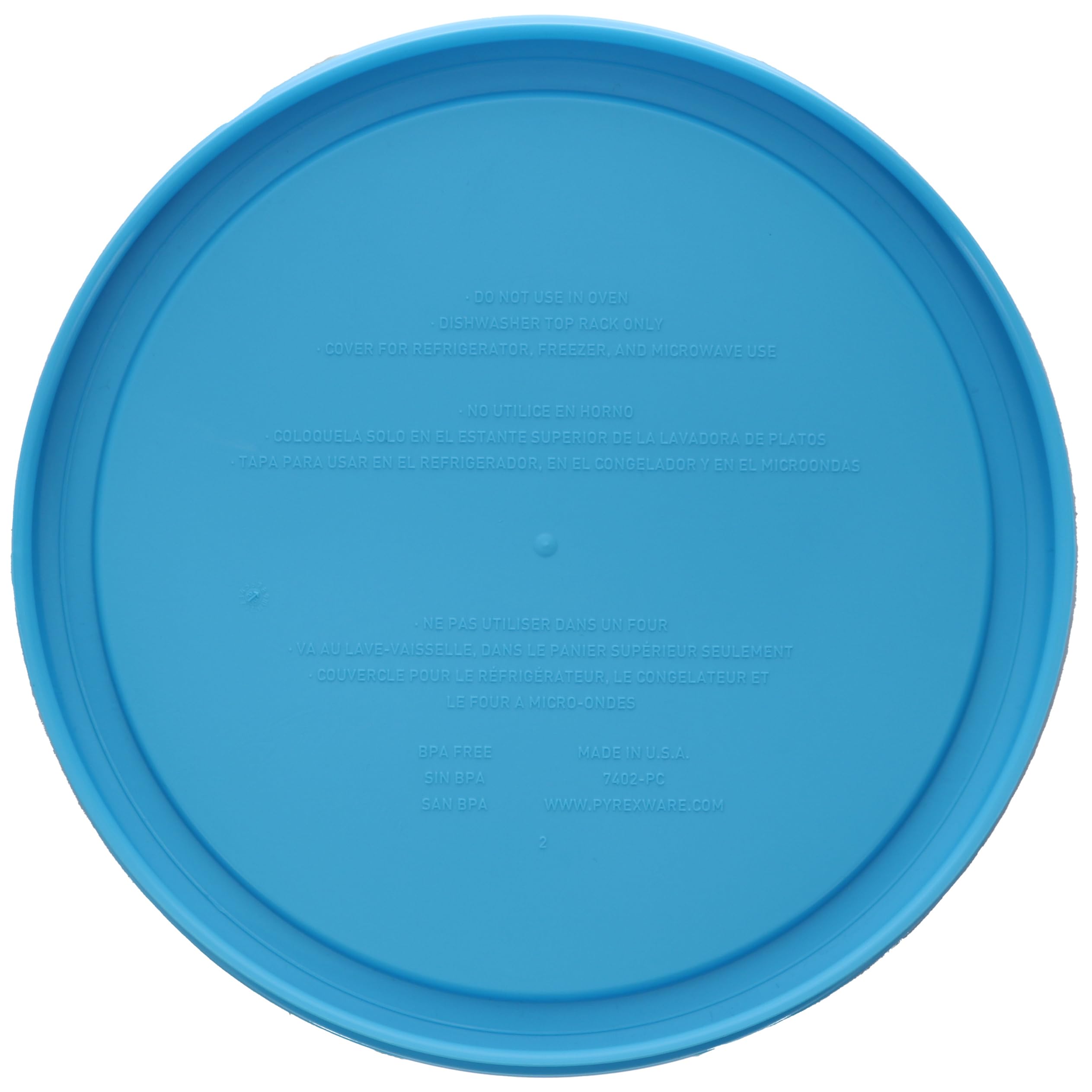 Tapa Pyrex 7402-PC con ajuste seguro para recipientes de vidrio 6/7 tazas.