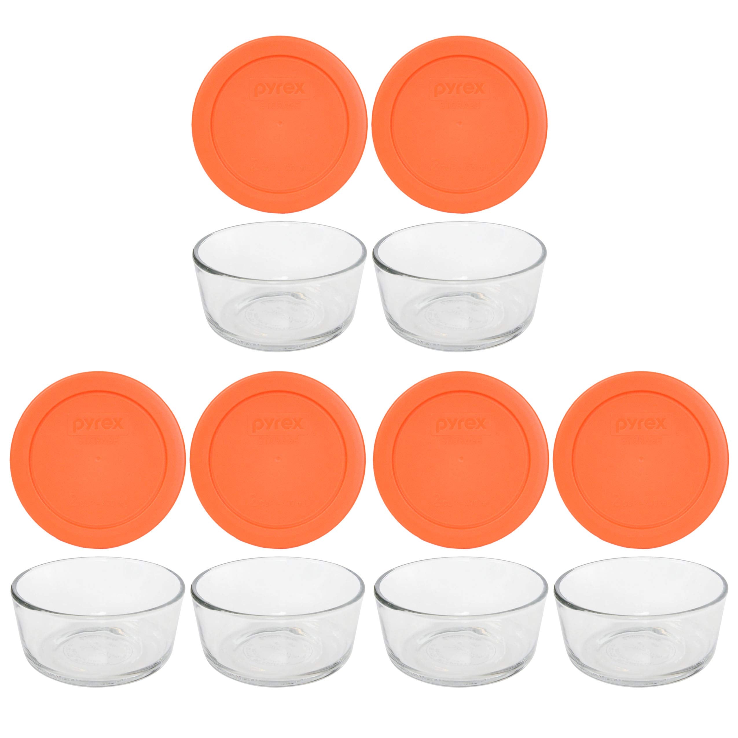 Set de Pyrex cuencos de vidrio transparentes para ver porciones y almacenar comidas
