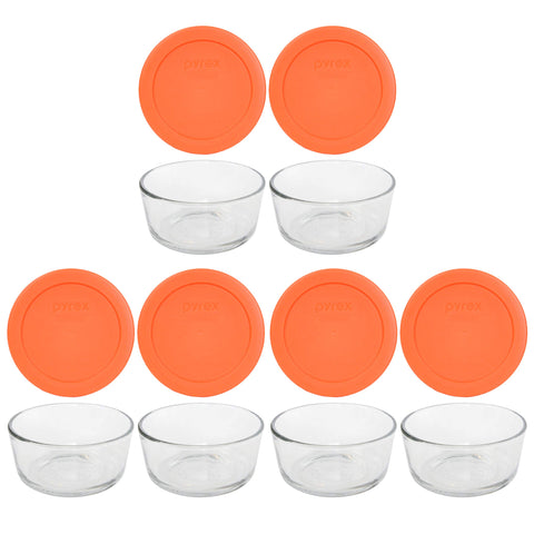 Set de Pyrex cuencos de vidrio transparentes para ver porciones y almacenar comidas
