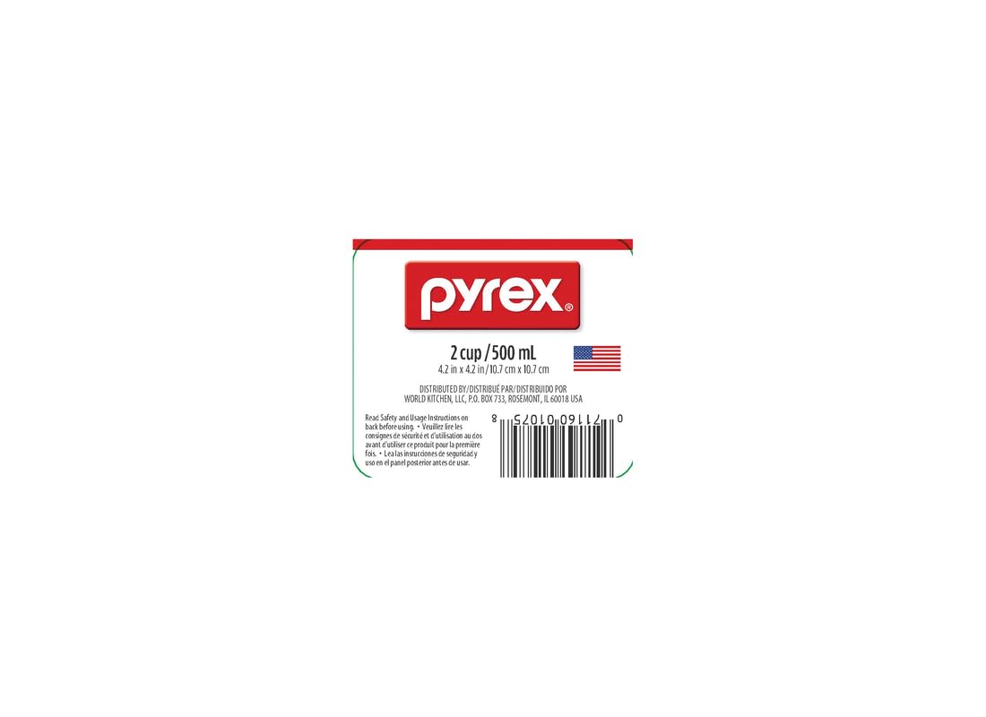 Pyrex Prepware peso 1,42 libras para manejo estable