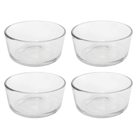 Conjuntos Pyrex Simply Store 7200 en vidrio claro, ideal para almacenar porciones en la nevera.