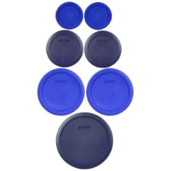 Tapa Pyrex 7202-PC de 1 taza en azul cadete para porciones individuales.