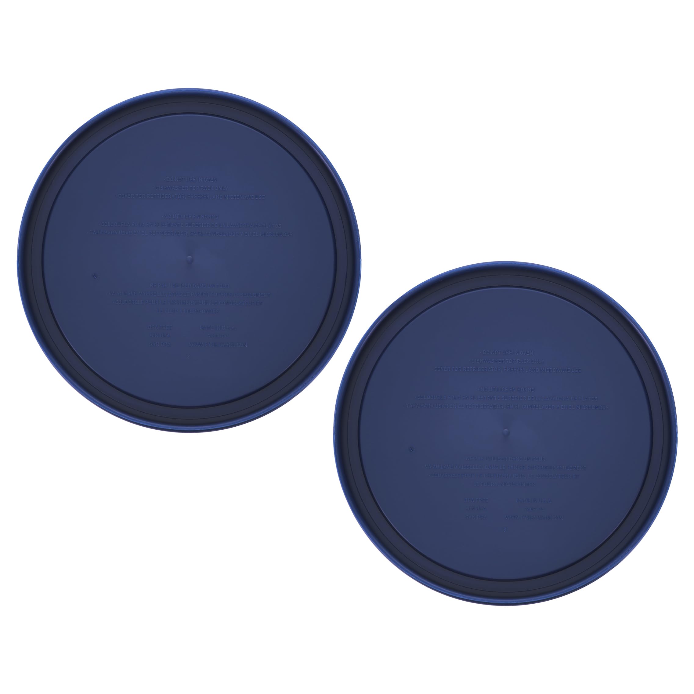 Juego de dos tapas Pyrex azul para cuencos compatibles