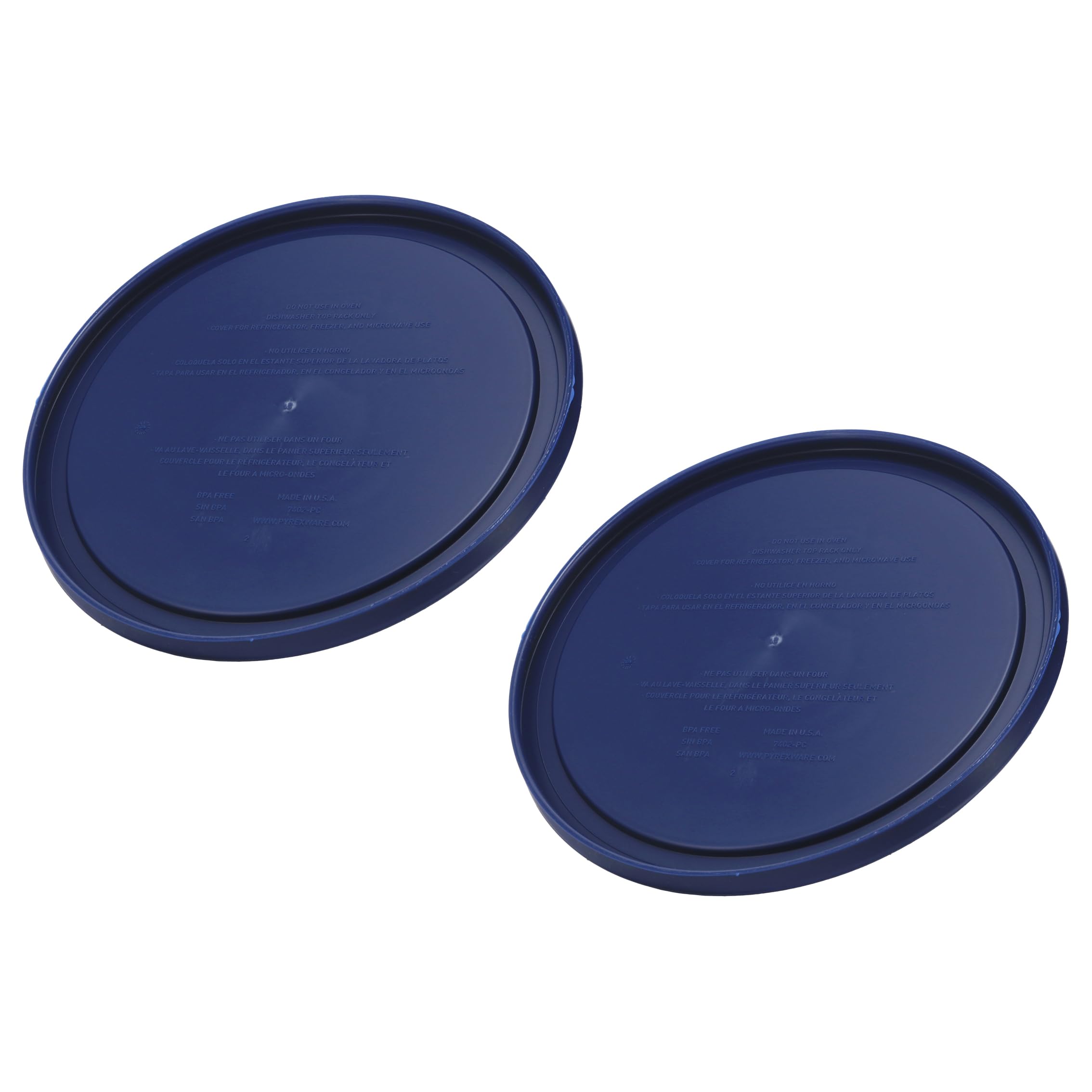 Tapa Pyrex azul apta para refrigerar y recalentar alimentos