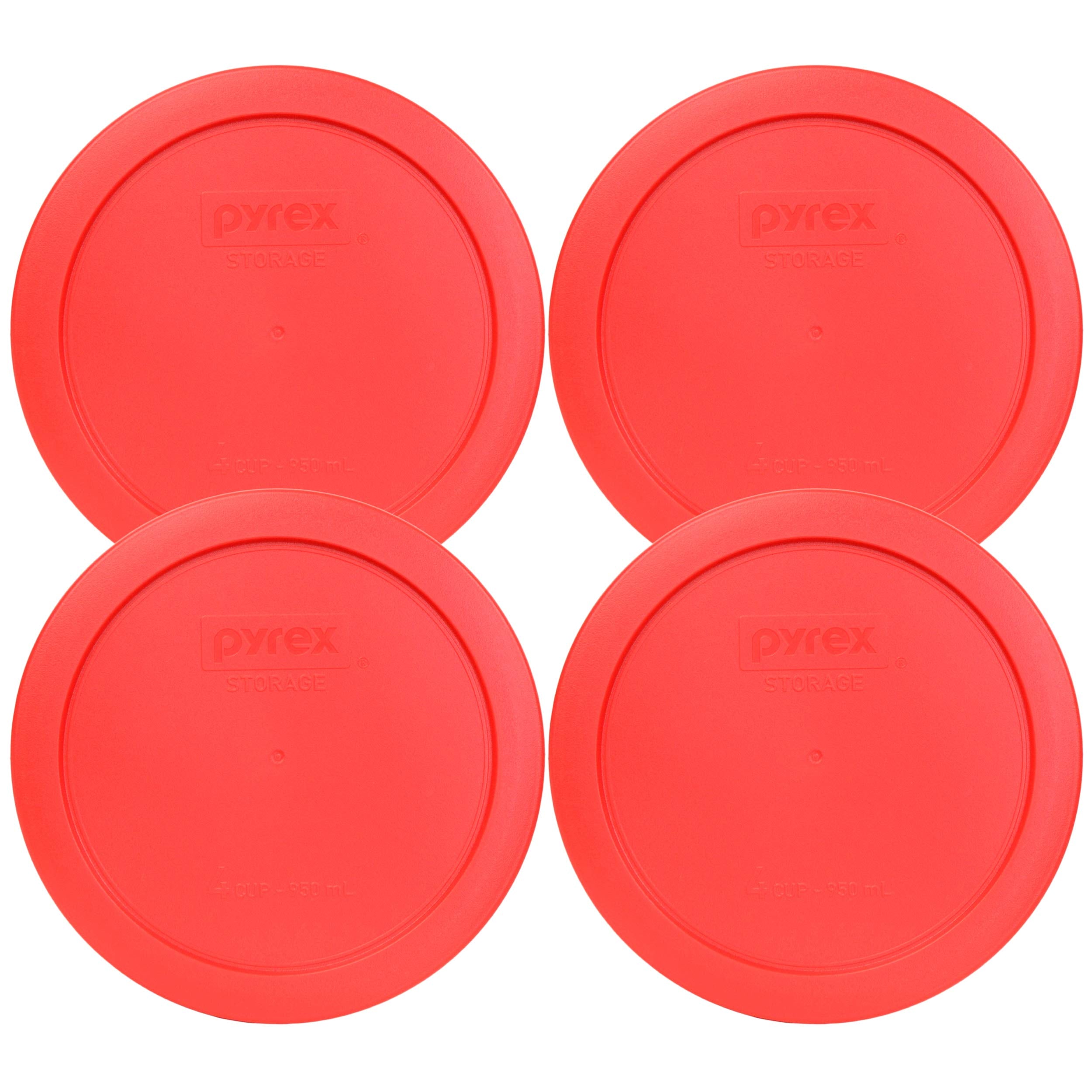 Tapa repuesto Pyrex 4 tazas roja para almacenamiento seguro y fresco.
