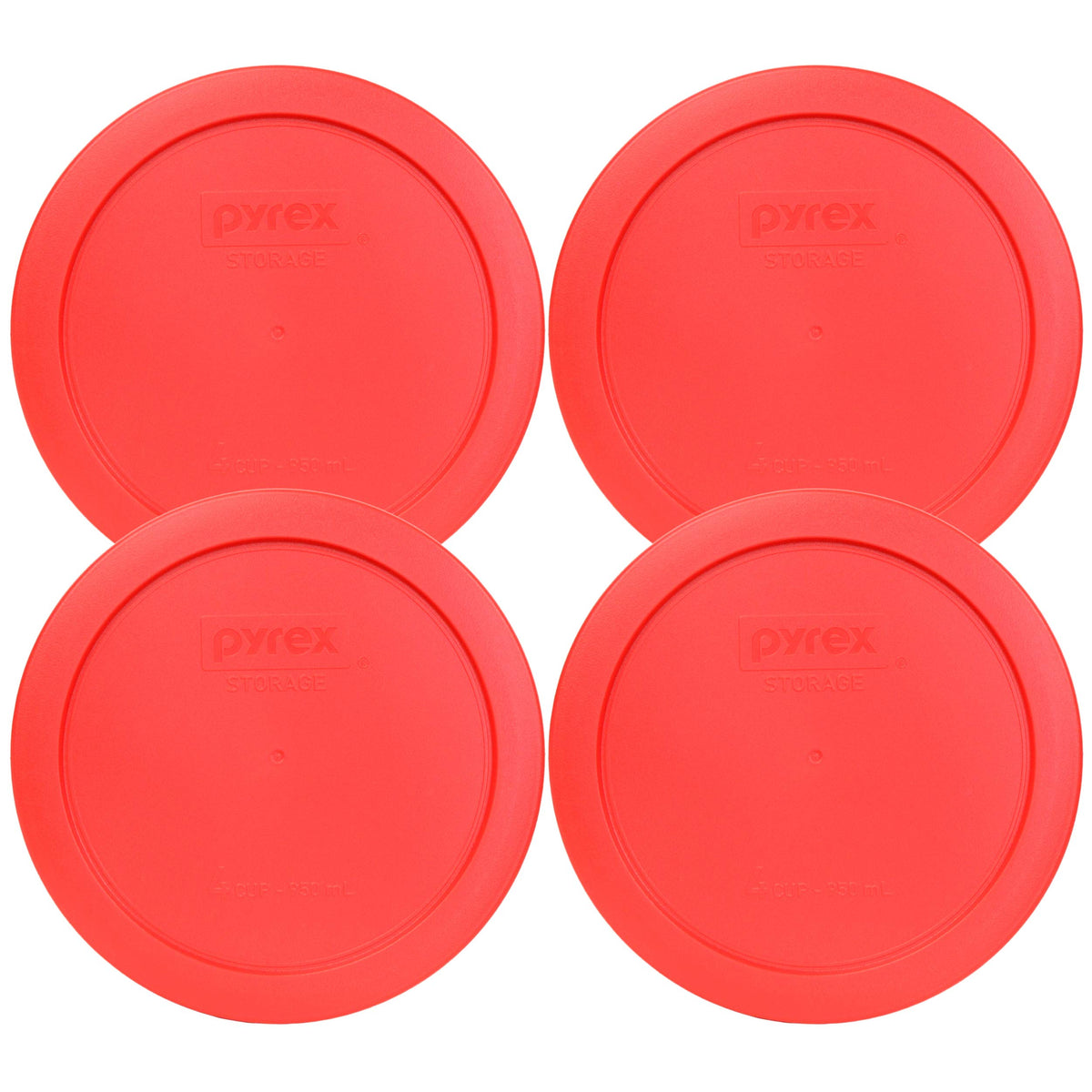Tapa repuesto Pyrex 4 tazas roja para almacenamiento seguro y fresco.