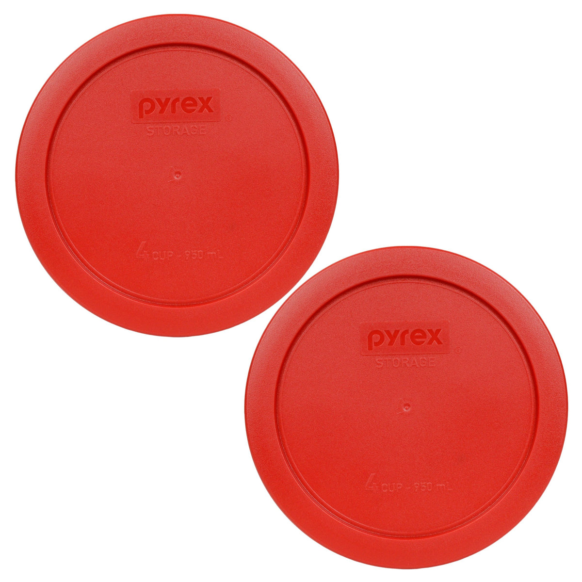 Tapa repuesto Pyrex para tazas de 4, Rojo Amapola, almacenamiento seguro.