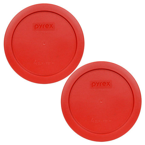 Tapa repuesto Pyrex para tazas de 4, Rojo Amapola, almacenamiento seguro.