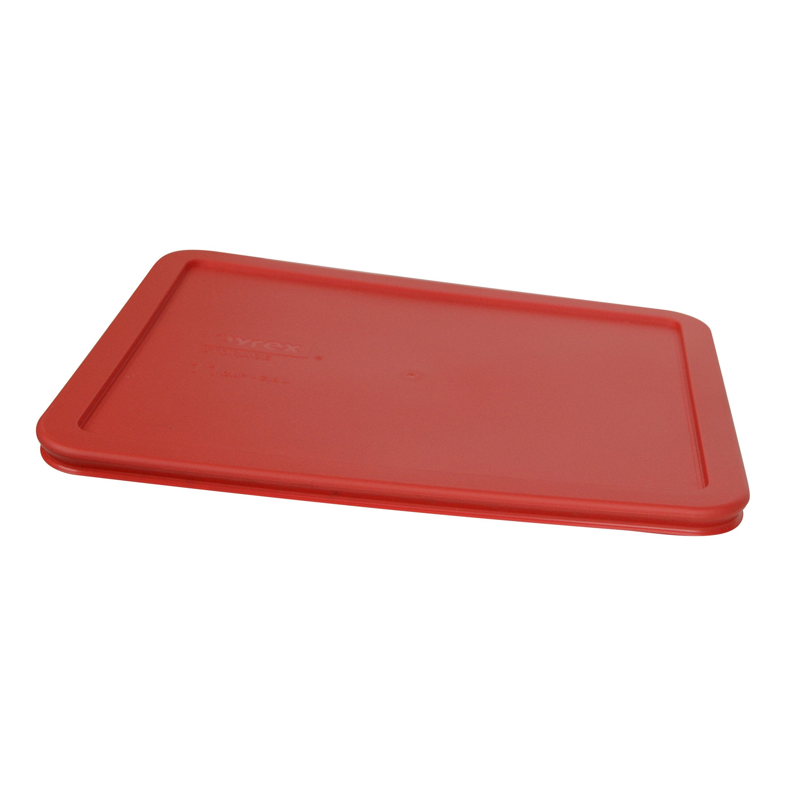 Tapa Pyrex roja, duradera y apta para lavavajillas, ideal para almacenamiento seguro.