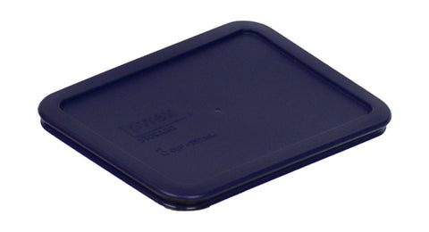 Tapa de Pyrex azul de 3 tazas apta para microondas y refrigerador.