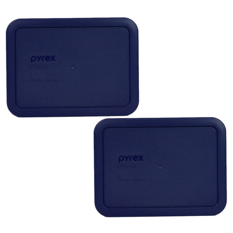 Tapas rectangulares Pyrex de 3 tazas azules para almacenamiento seguro de comidas